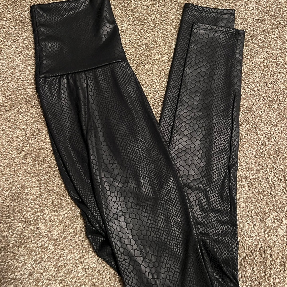 snakeskin leggings